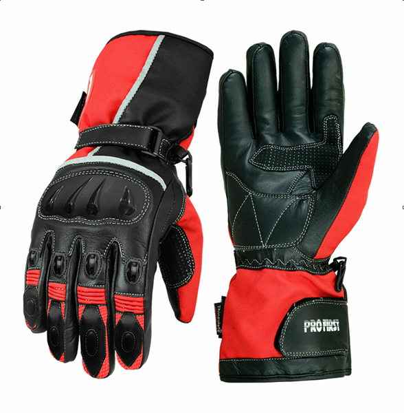 Profirst Motogrip Motorbike Men Gloves Red