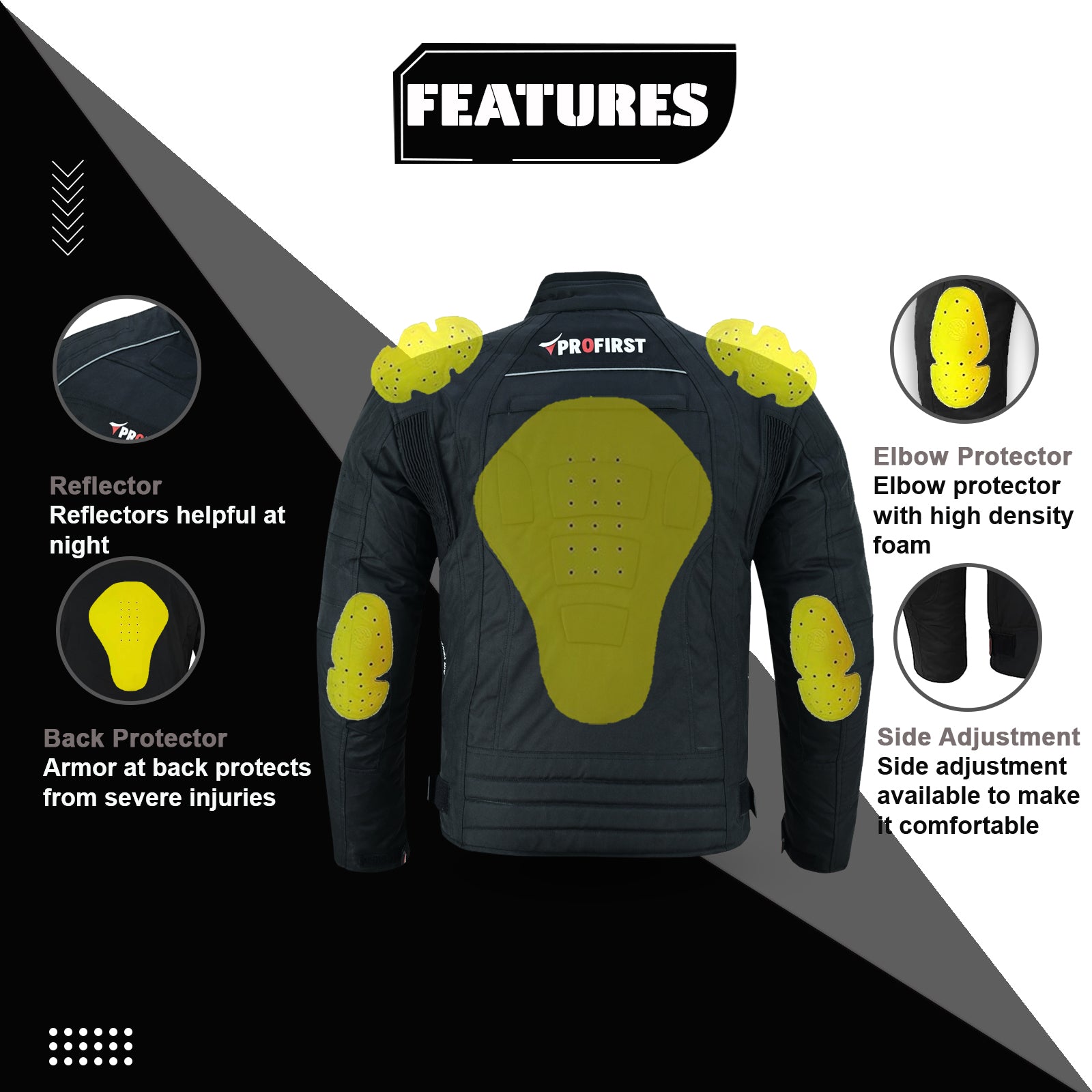 Profirst Packs Motorbike Men Jacket
