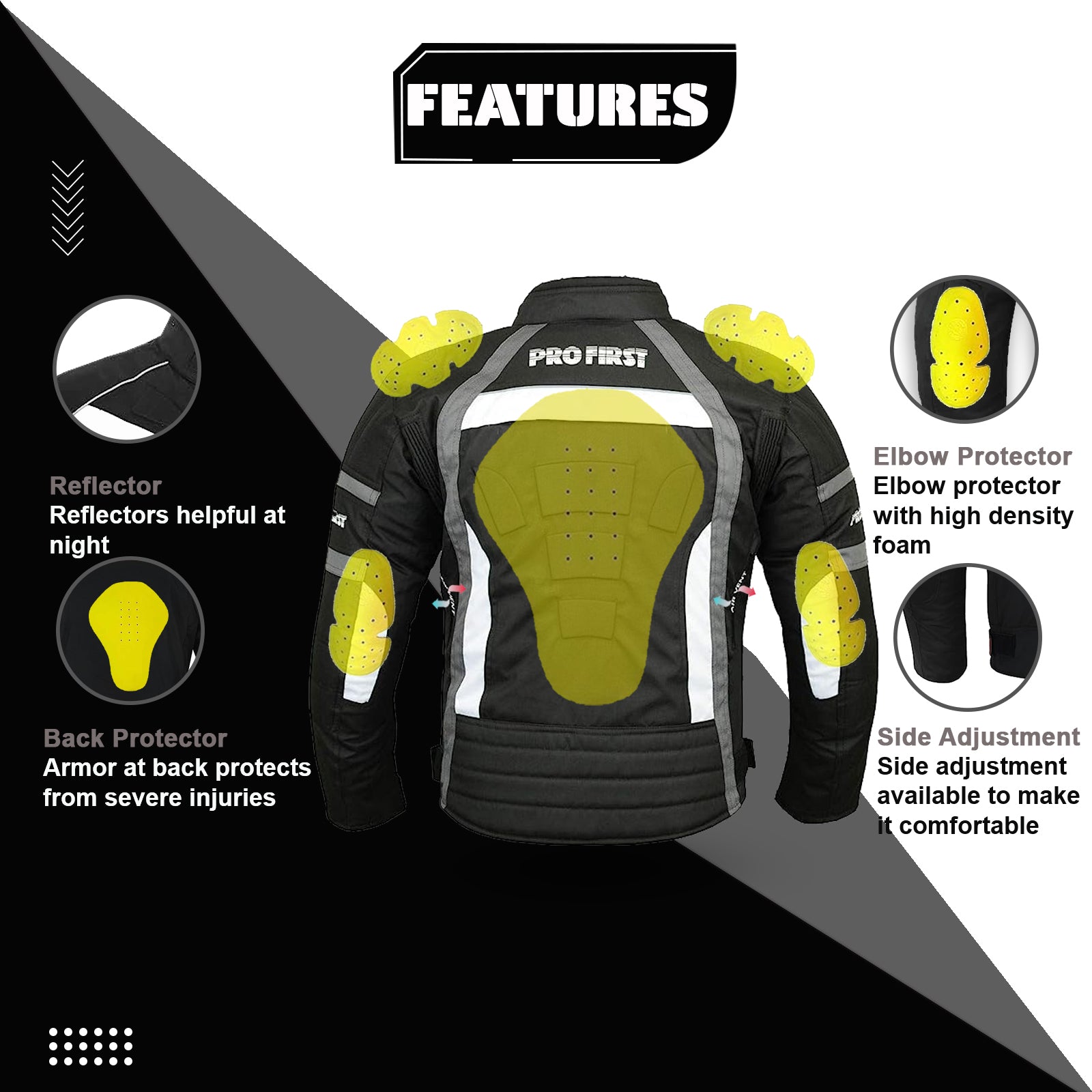 Profirst Packs Motorbike Men Jacket