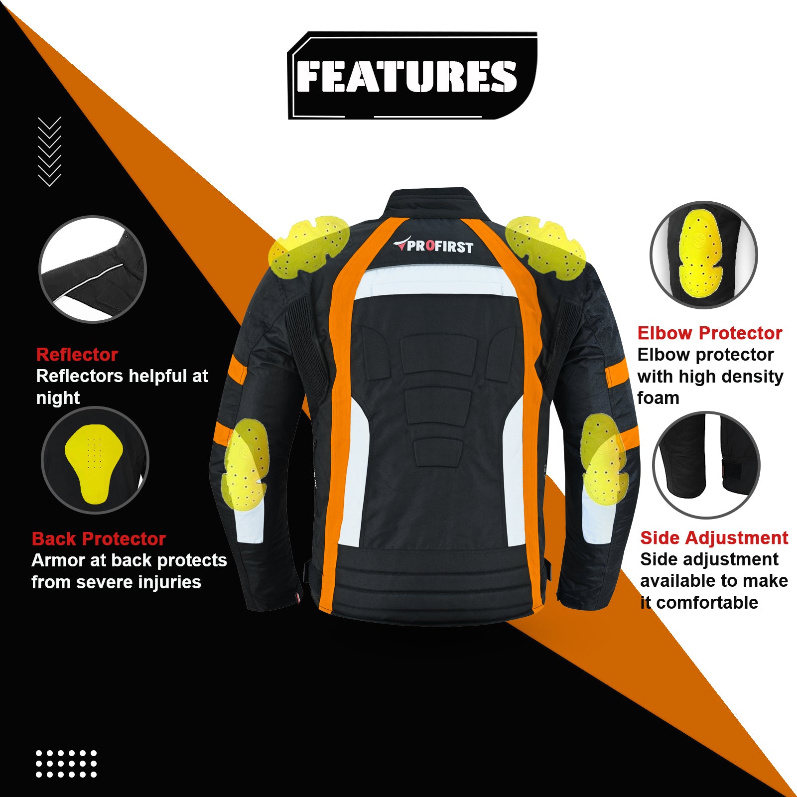 Profirst Packs Motorbike Men Jacket