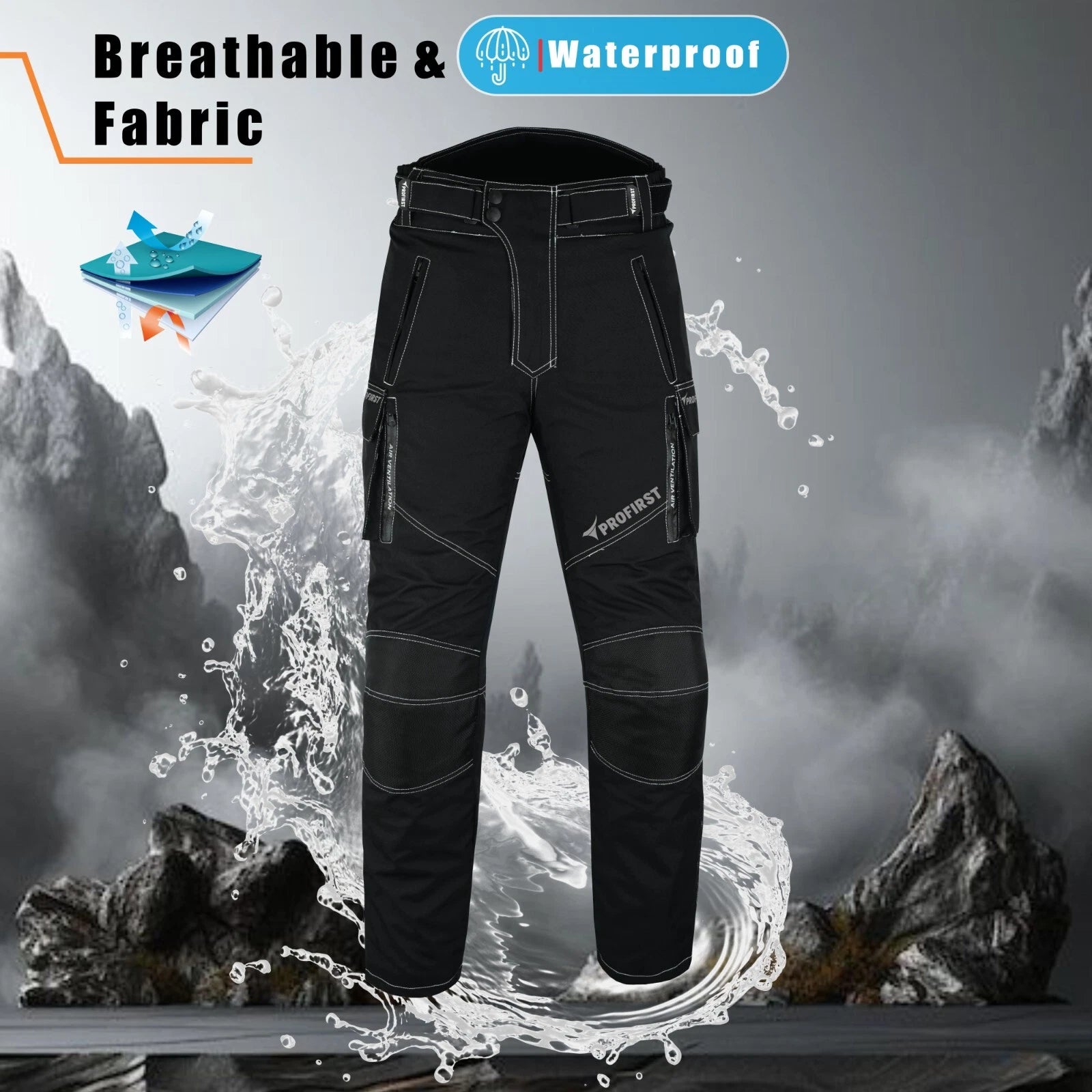Profirst Cargo Waterproof Motorcycle Touring Trousers