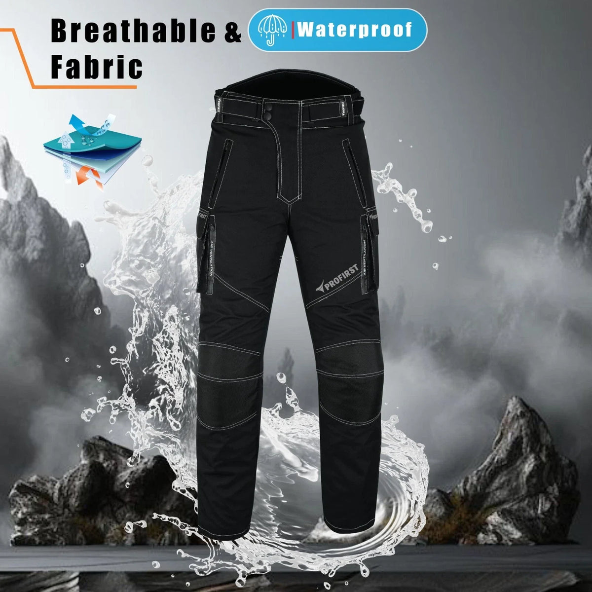 Profirst Cargo Waterproof Motorcycle Touring Trousers