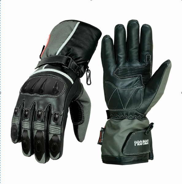 Profirst Motogrip Motorbike Men Gloves Grey