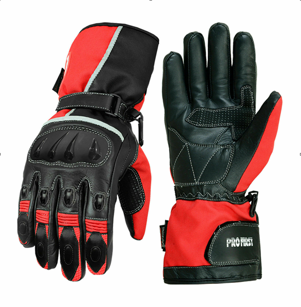 Profirst Motogrip Motorbike Men Gloves  Red