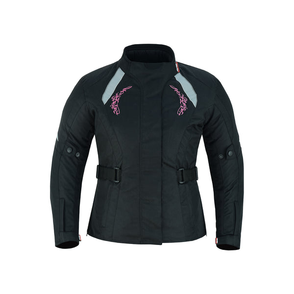 Profirst A Star Ladies Motorbike Jacket Black/Pink