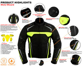 Profirst Moto Wizard Motorbike Men Jacket Green