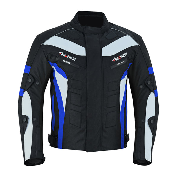 Profirst Packs Motorbike Men Jacket Blue