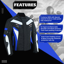 Profirst Packs Motorbike Men Jacket Blue