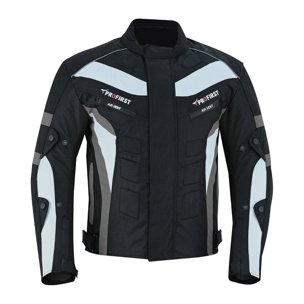 Profirst Packs Motorbike Men Jacket Grey