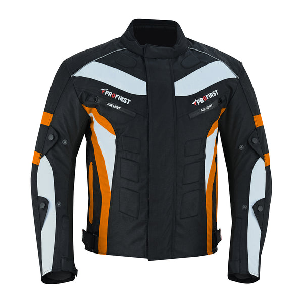 Profirst Packs Motorbike Men Jacket Orange