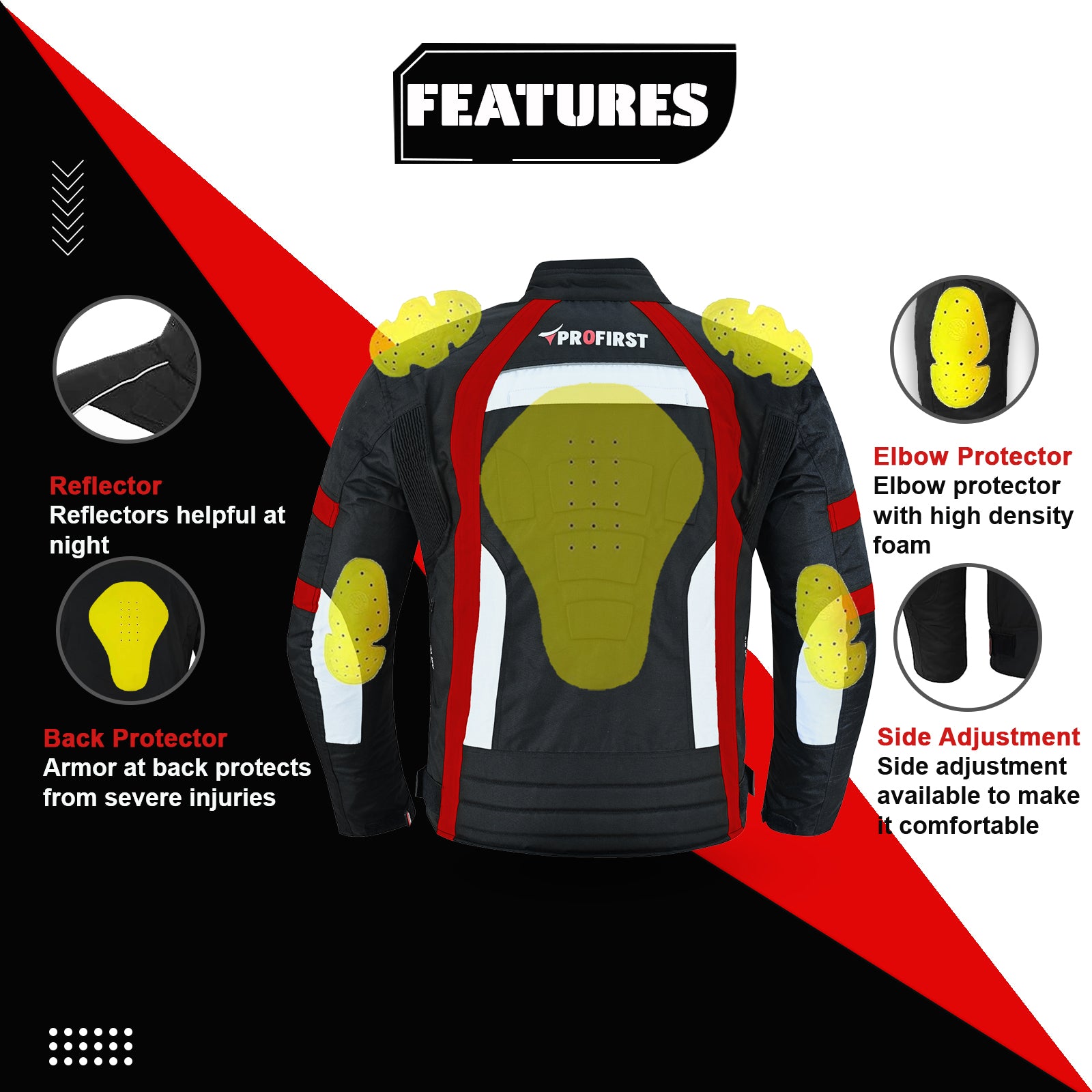 Profirst Packs Motorbike Men Jacket