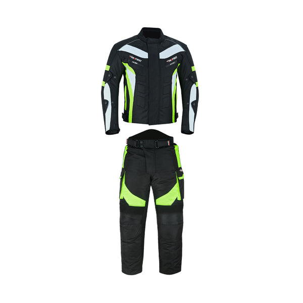 Profirst Packs Motorbike Men Touring Suit 2PC Green