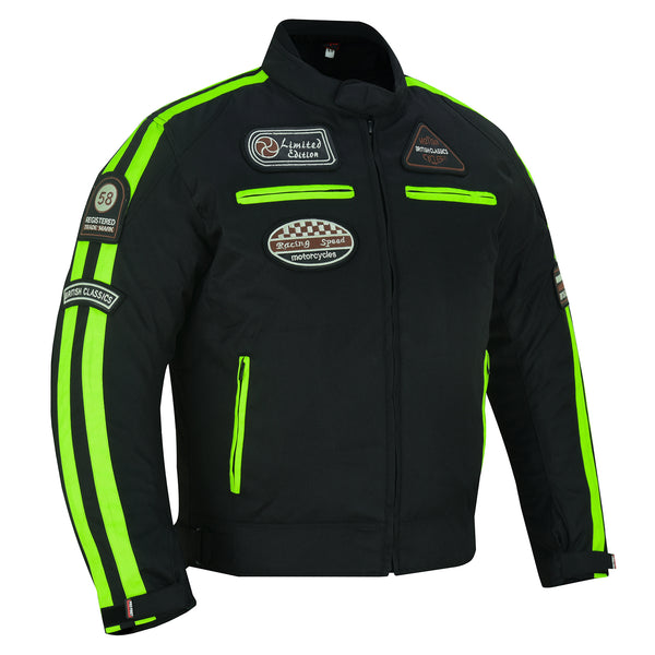 Profirst Summer Insignia Motorbike Men Jacket Green