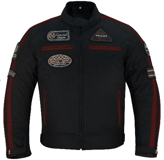 Profirst Summer Insignia Motorbike Men Jacket Red