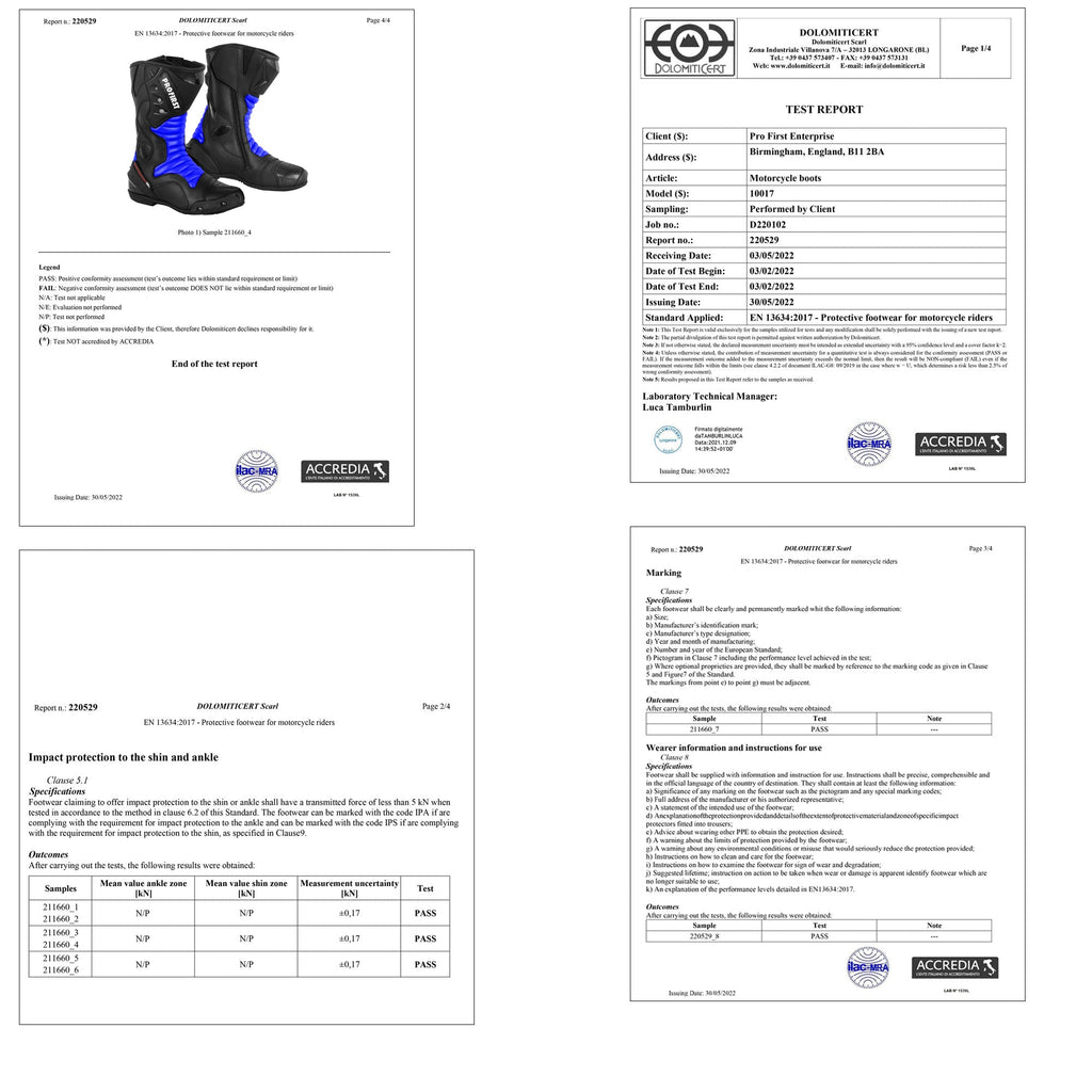 Profirst Thunder Strike Waterproof Motorcycle Racing Boots