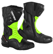 Profirst Thunder Strike Motorbike Men Boots Green