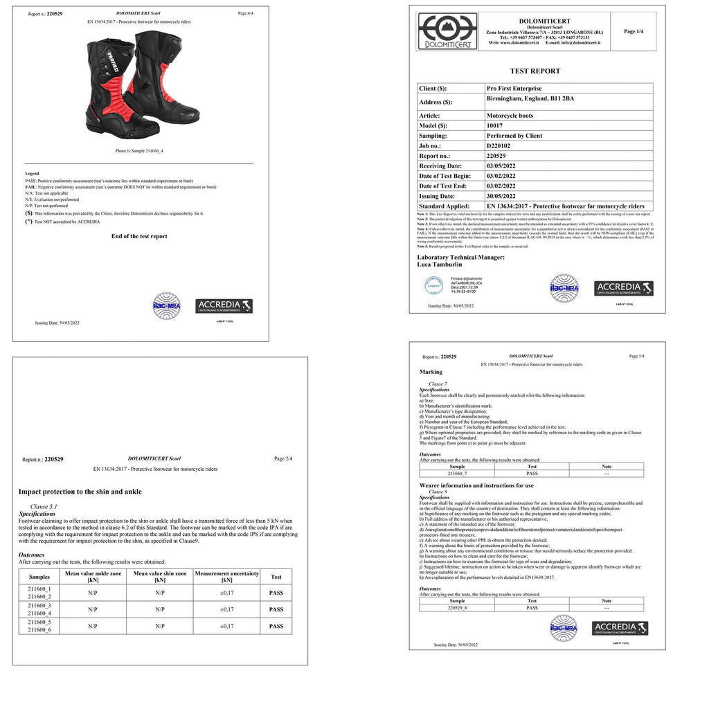 Profirst Thunder Strike Waterproof Motorcycle Racing Boots
