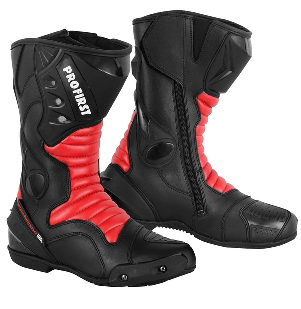 Profirst Thunder Strike Motorbike Men Boots Red