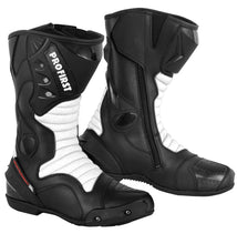 Profirst Thunder Strike Motorbike Men Boots White