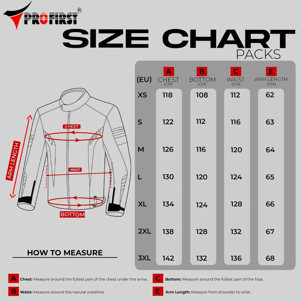 Profirst Packs Waterproof Motorcycle Touring Jacket