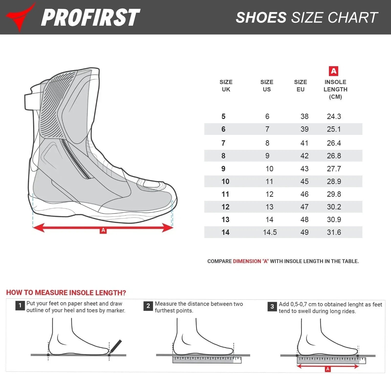 Profirst Neo Glide Waterproof Motorcycle Touring Boots